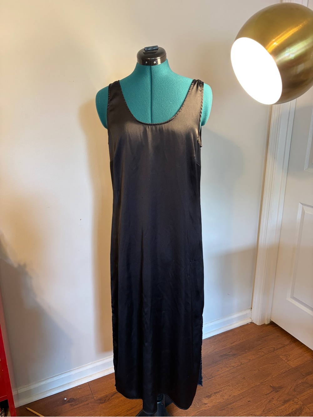 Sleek Black Slip Dress